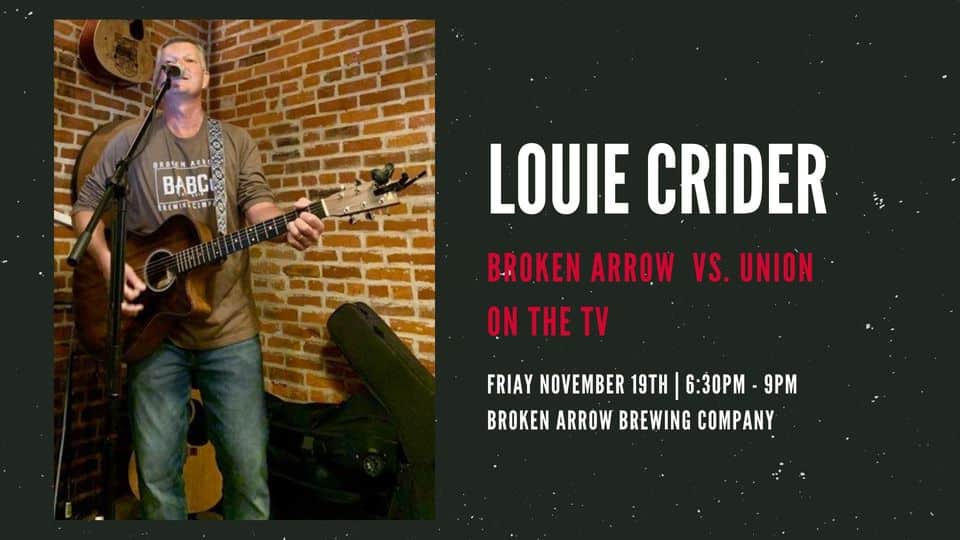 Louie Crider takes the stage at 6:30 pm tonight!