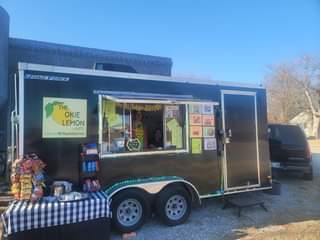 The Okie Lemon is setting up to take care of all of your food needs this evening