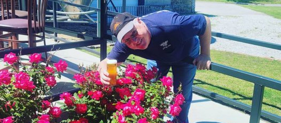 Don’t forget to stop and smell the roses. The weather is amazing and the beer is
