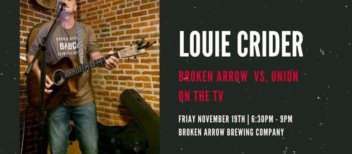 Louie Crider takes the stage at 6:30 pm tonight!